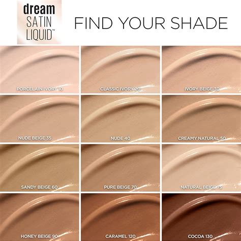 dream matte mousse foundation|dream matte mousse color chart.